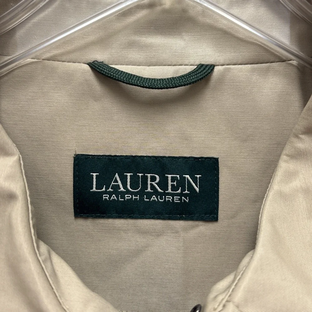 Lauren Ralph Lauren Khaki Tan‎ Car Coat Jacket Size L Mens Outerwear